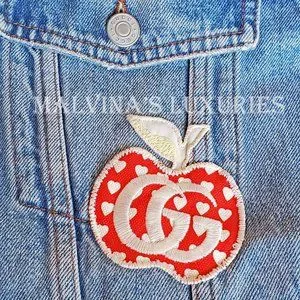 GUCCI★LES POMMES APPLE EMBROIDERED APPLIQUE DENIM JACKET Gucci | Jackets & Coats | Gucci Jacket Les Pommes Apple